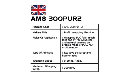 AMS 300PUR Profil Kaplama Makinesi (Sıcak Tutkallı)  9
